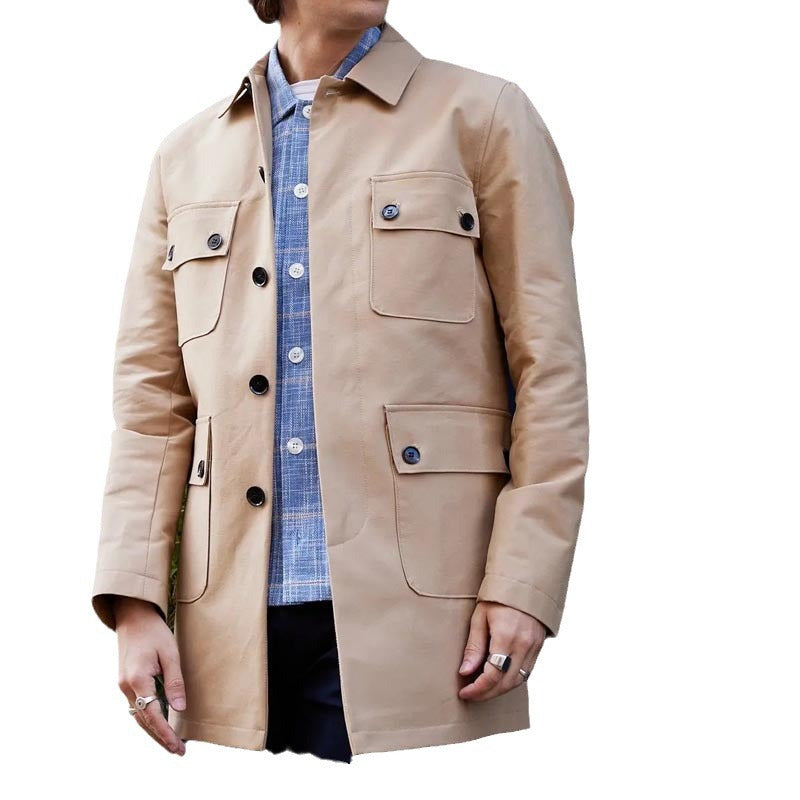 Herren Jacke Elegant mit aufgesetzten Taschen Modern