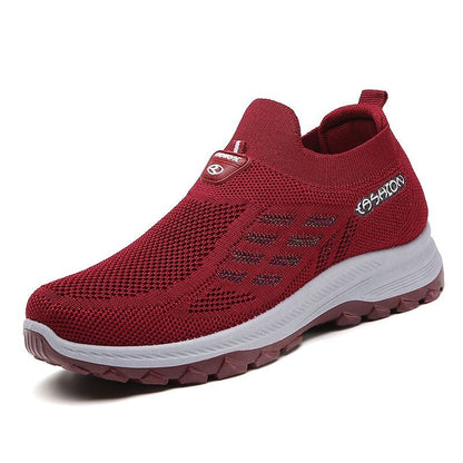 Damen Sneaker Sportlich Leicht Mesh Obermaterial