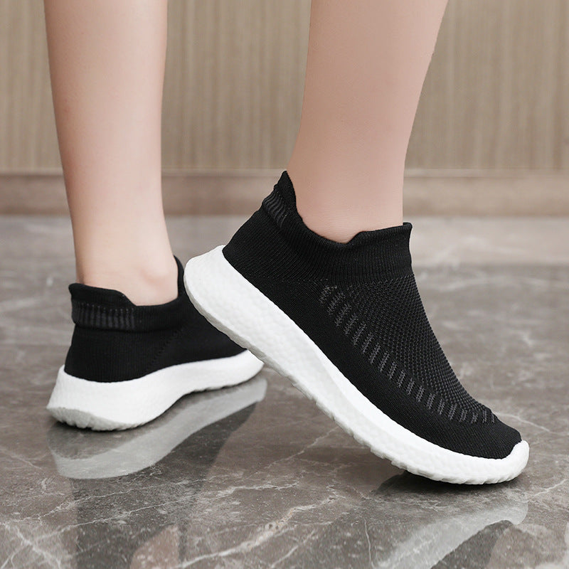 Damen Sneaker Atmungsaktiv Slip-On Schuhe Bequem