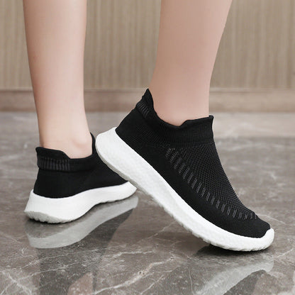 Damen Sneaker Atmungsaktiv Slip-On Schuhe Bequem