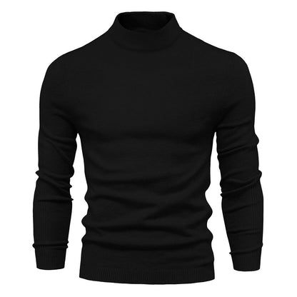 Herren Rollkragenpullover Weich Merinowolle Elegant