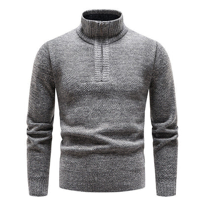 Herren Pullover Stehkragen Hochwertig Baumwolle Modern