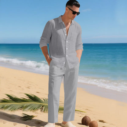 Herren Leinenanzug Leicht Modern Sommer