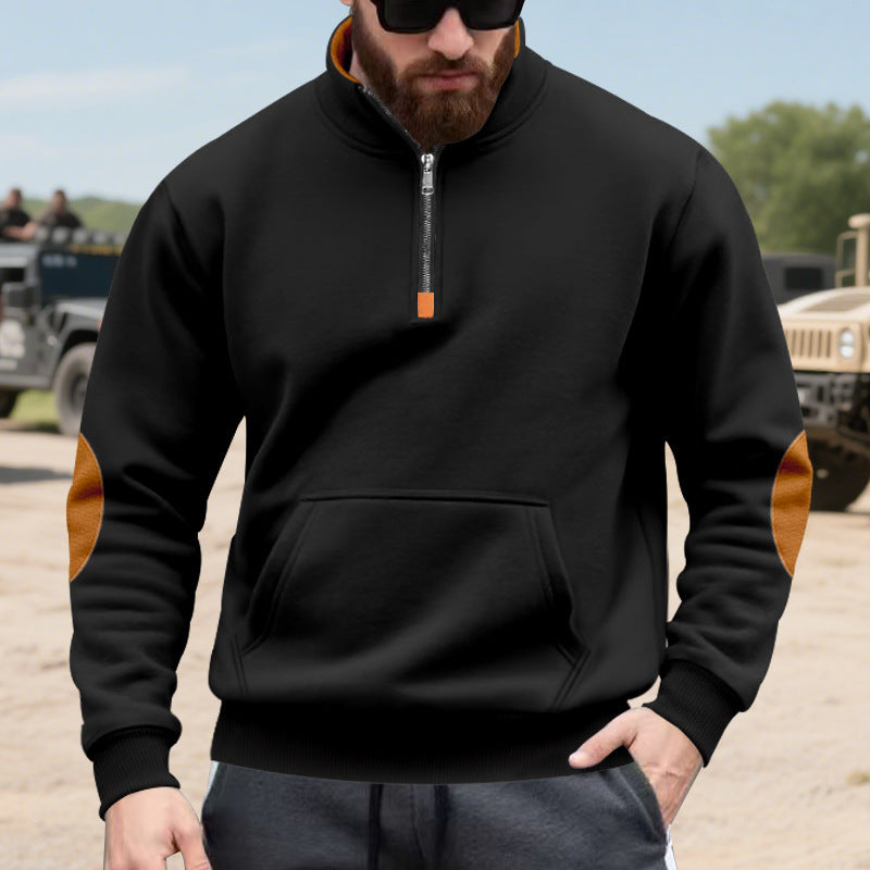 Herren Hoodie Stehkragen Kontrast details Trendig Modern