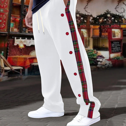 Herren Sporthose Bequem Karo Design Stretch