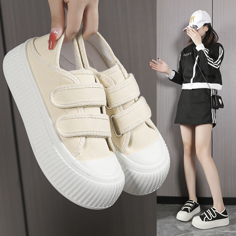 Damen Sneaker Modisch mit Klettverschluss und Dämpfung