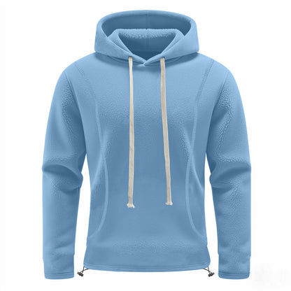 Herren Fleece Pullover Kapuzenjacke Mit Taschen Sportlich
