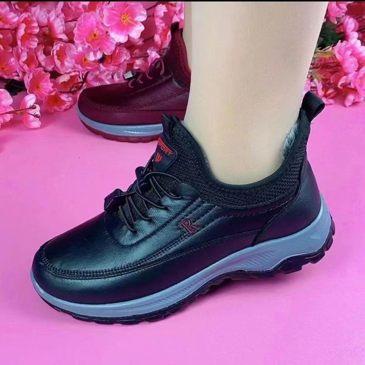 Damen Schnürsneaker Sportlich Bequem Laufsohle