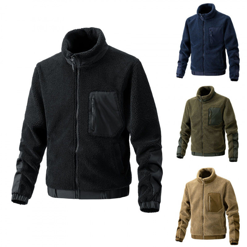 Die neue Bezeichnung lautet: Hochwertige Fleecejacke mit Kragen und seitlichen Reißverschlusstaschen BerlinGlamour