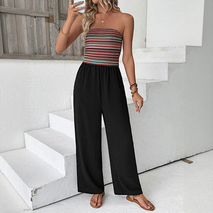Damen Jumpsuit Elegant Weites Bein Sommer