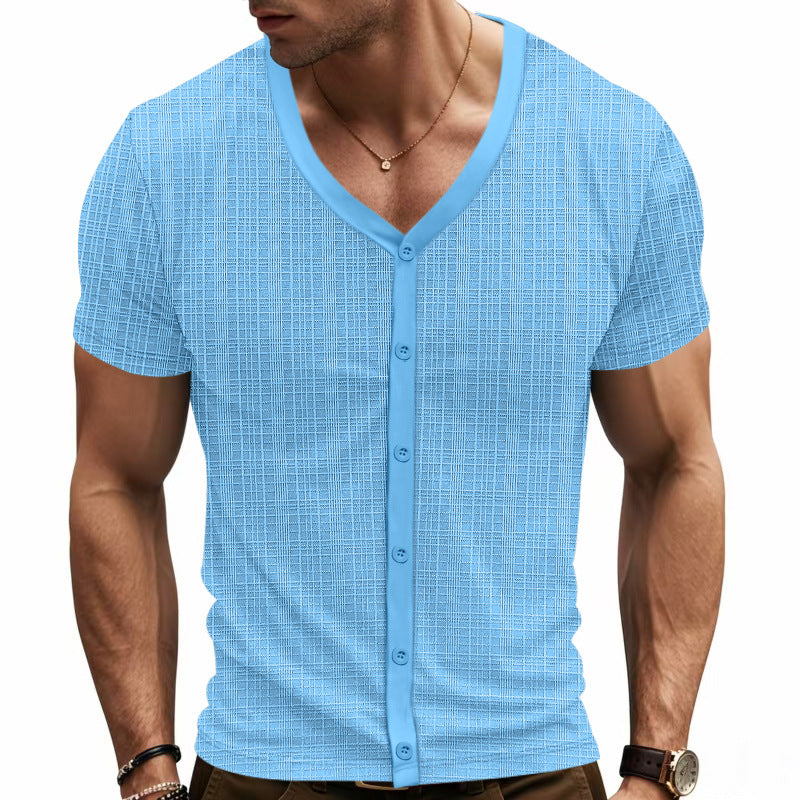 Herren Cardigan Hemd Kurzarm Modern Berlin Style