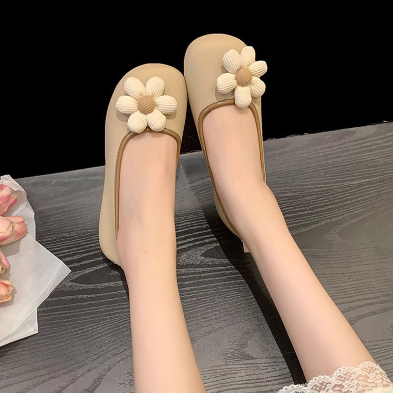 Damen Ballerinas Elastisch Floral Schnürlos
