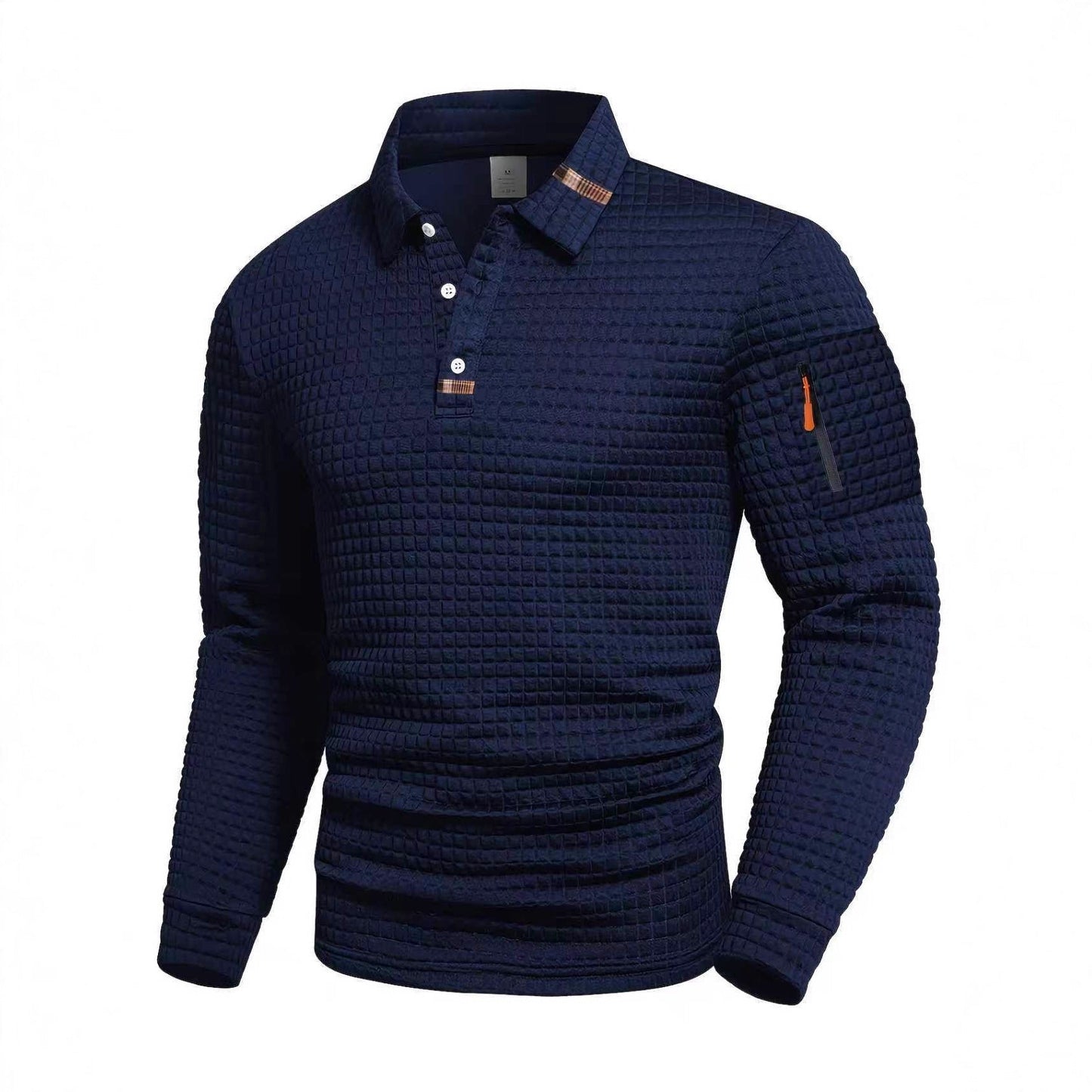 Herren Poloshirt Langarm Atmungsaktiv Komfortabel