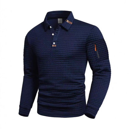 Herren Poloshirt Langarm Atmungsaktiv Komfortabel