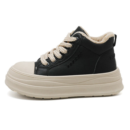 Damen Sneaker High-Top Flauschig Robust Schuhe Modisch