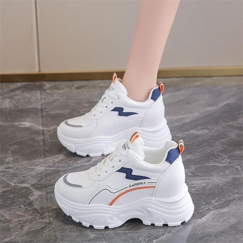 Damen Sneaker Hochplattform Atmungsaktiv Modern - BerlinGlamour