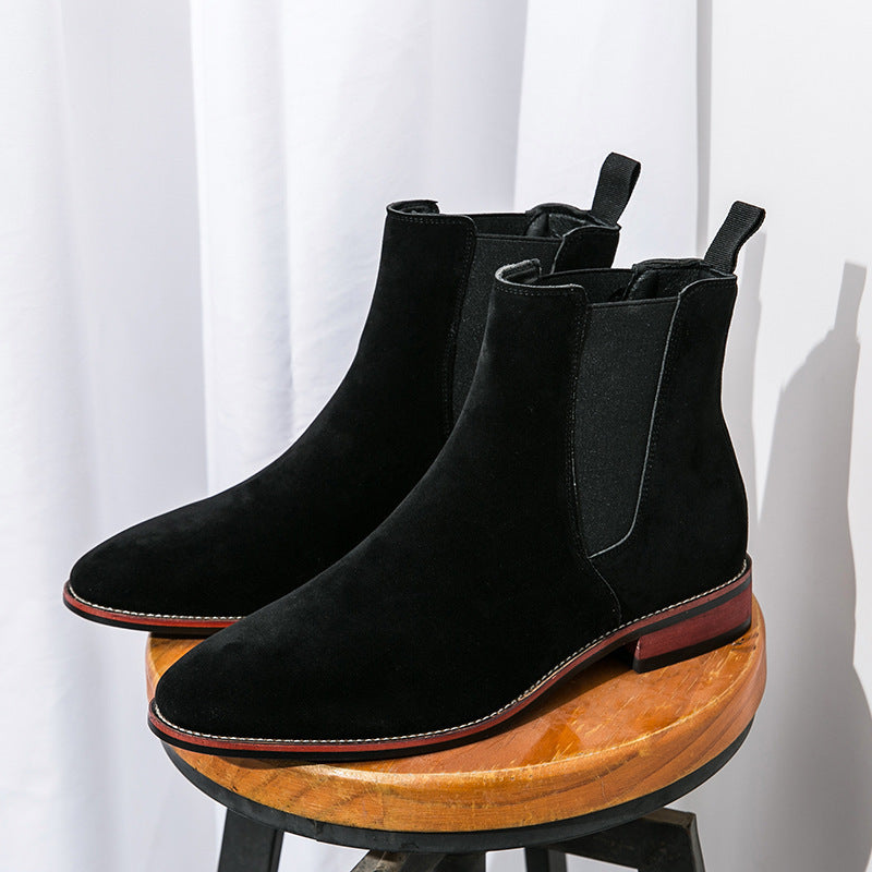 Damen Chelsea Boots Elastisch Rutschfest Schwarz - BerlinGlamour