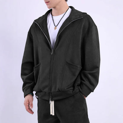 Herren Fleecejacke Warm mit Taschen Ergonomisch - BerlinGlamour