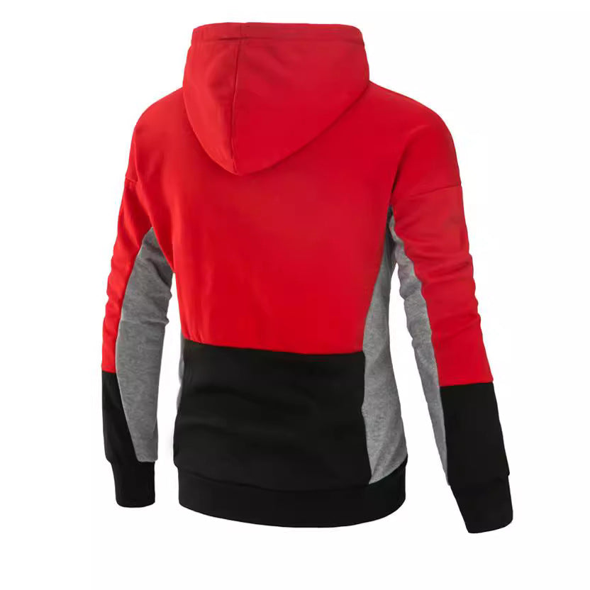 Herren Kapuzenpullover Modern Farbblock Design Sportlich