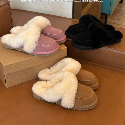 Damen Clogs Weich Flauschig Innenfutter Warm - BerlinGlamour