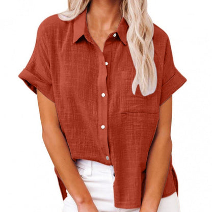 Kragen Bluse Damen Knopfleiste Elegent