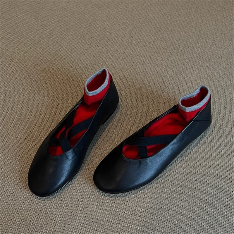 Damen Ballerinas Bequem Elastisch Mit Weichem Innenfutter