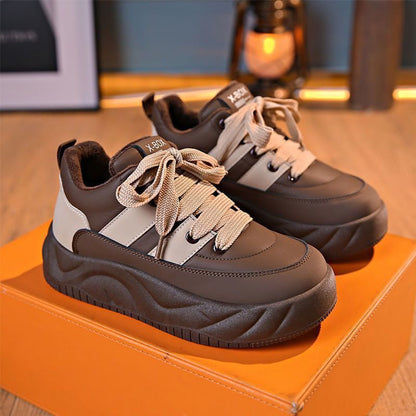 Damen Sneaker Chunky bequem gepolstert mit Schnürsenkel