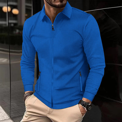 Herren Stretchjacke Sportlich Mit Stehkragen Modern