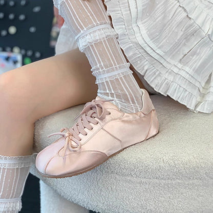 Damen Sneaker Sportlich Atmungsaktiv Schnürschuhe Frauen