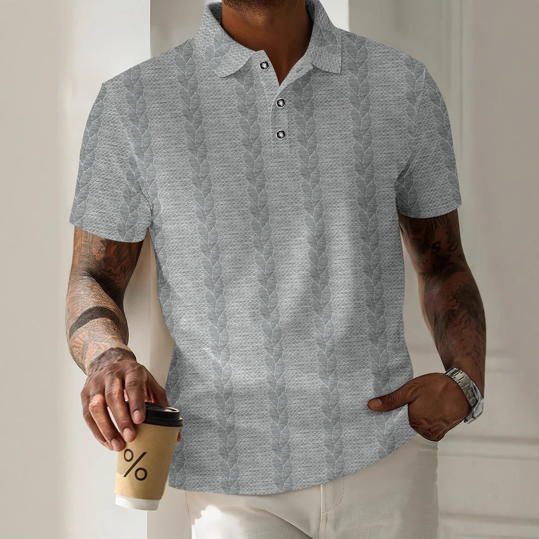 Herren Polohemd Elegantes Struktur Design Modern