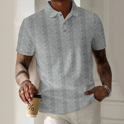 Herren Polohemd Elegantes Struktur Design Modern