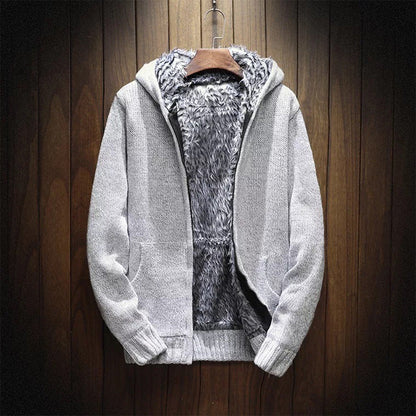 Herren Kapuzenjacke Weich Warm Mit Seitentaschen