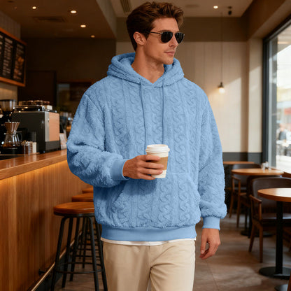 Herren Hoodie Fleece Weich Warm Strukturierung