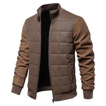 Herren Steppjacke Sportlich Reißverschluss Warm