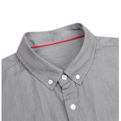 Herren Hemd Denim Blau Modern mit Button Down Kragen