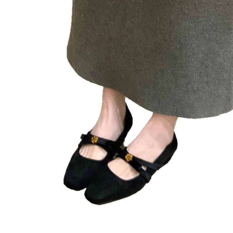 Damen Halbschuhe Elegant Riemen Weich Polster
