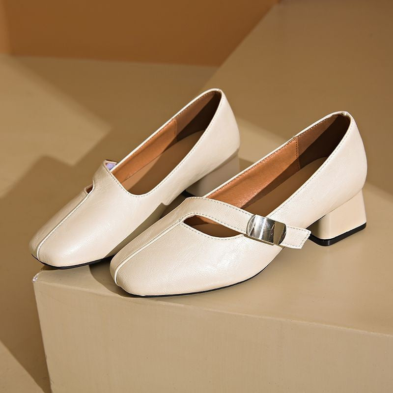 Damen Plateau-Pumps Elegante Schnalle Schuhe High Heel