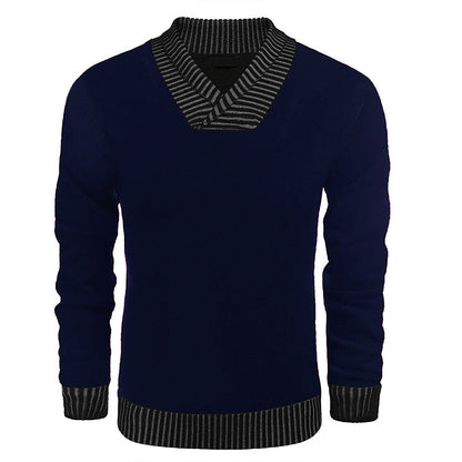 Herren Strickpullover Eleganter Schalkragen Modern