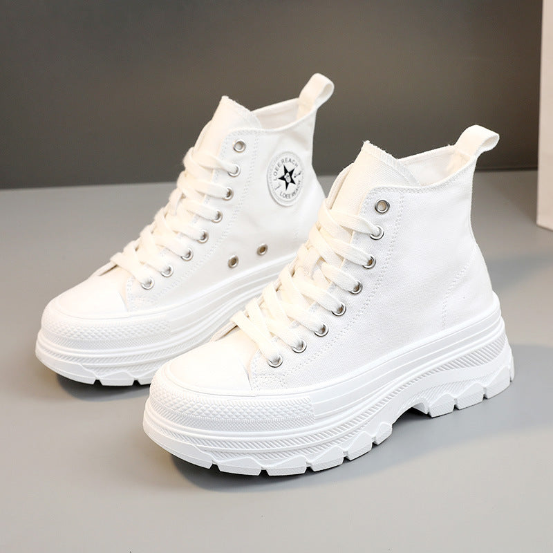 Damen Sneaker Hohe Sportschuhe Robust Mit Profilsohle