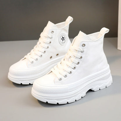 Damen Sneaker Hohe Sportschuhe Robust Mit Profilsohle