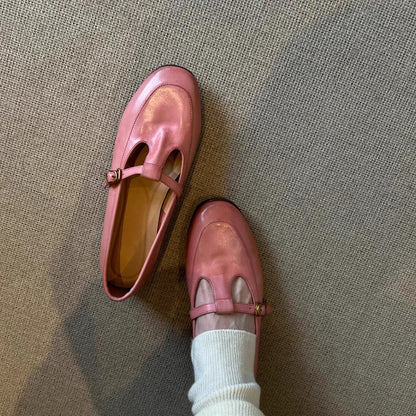Damen Ballerinas Modisch Komfortabel Riemendesign