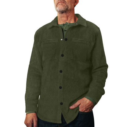Herren Cordjacke Modern mit Brusttaschen Braun