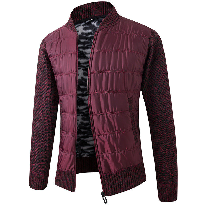 Herren Übergangsjacke Stehkragen Modern Strukturiert