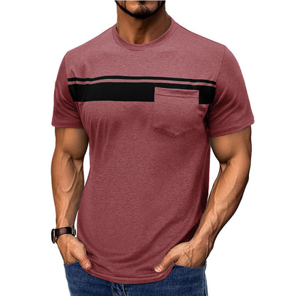 Herren Kurzarmshirt mit Brusttasche Modern Style