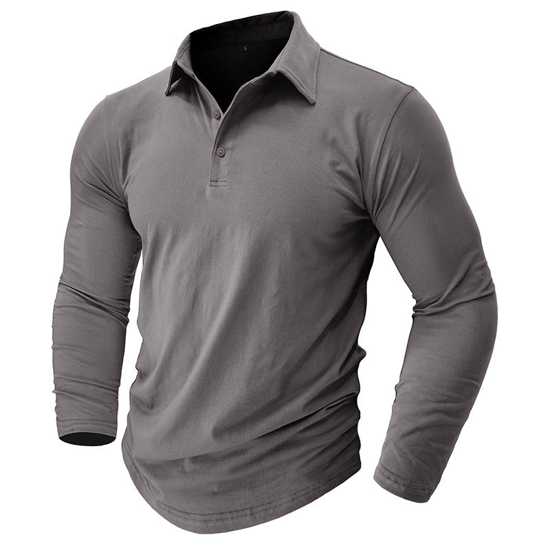 Herren Poloshirt Langarm Elegant Hochwertig Baumwolle - BerlinGlamour
