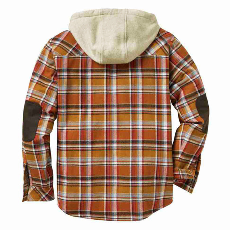 Herren Flanelljacke Weich Warm mit Brusttaschen