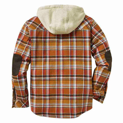 Herren Flanelljacke Weich Warm mit Brusttaschen