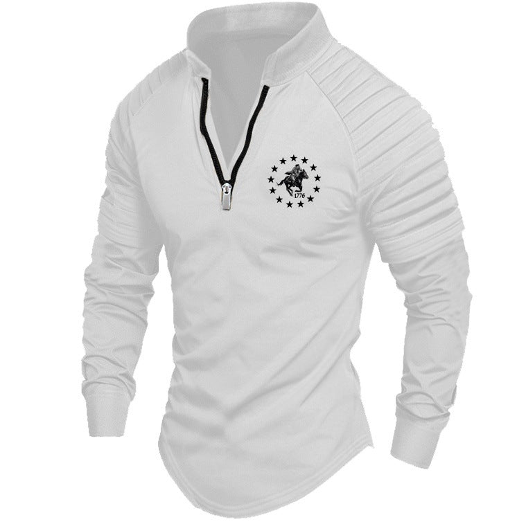Herren Pullover Sportlich Halbzipper Modern