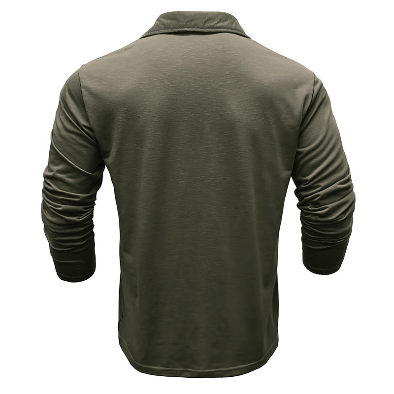Herren Poloshirt Langarm Atmungsaktiv Modern