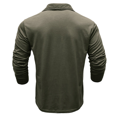 Herren Poloshirt Langarm Atmungsaktiv Modern
